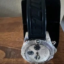 Breitling Superocean Chronograph Stainless Steel Blue Rubber Strap 4