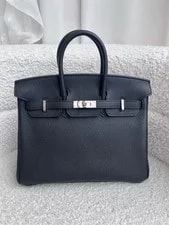 Noir — Hermes Birkin 25 Togo PHW Lock Key Dust Box . — Handbag — resale