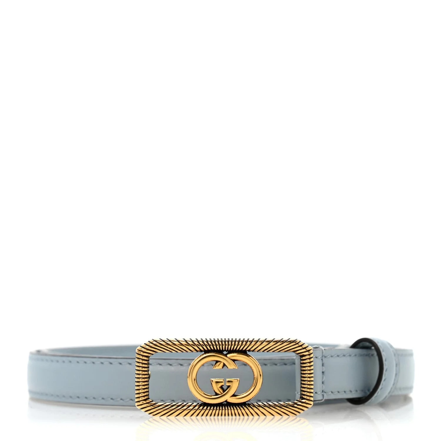 Gucci — Plutone Interlocking G 15mm Belt 70 28 — Accessory — resale