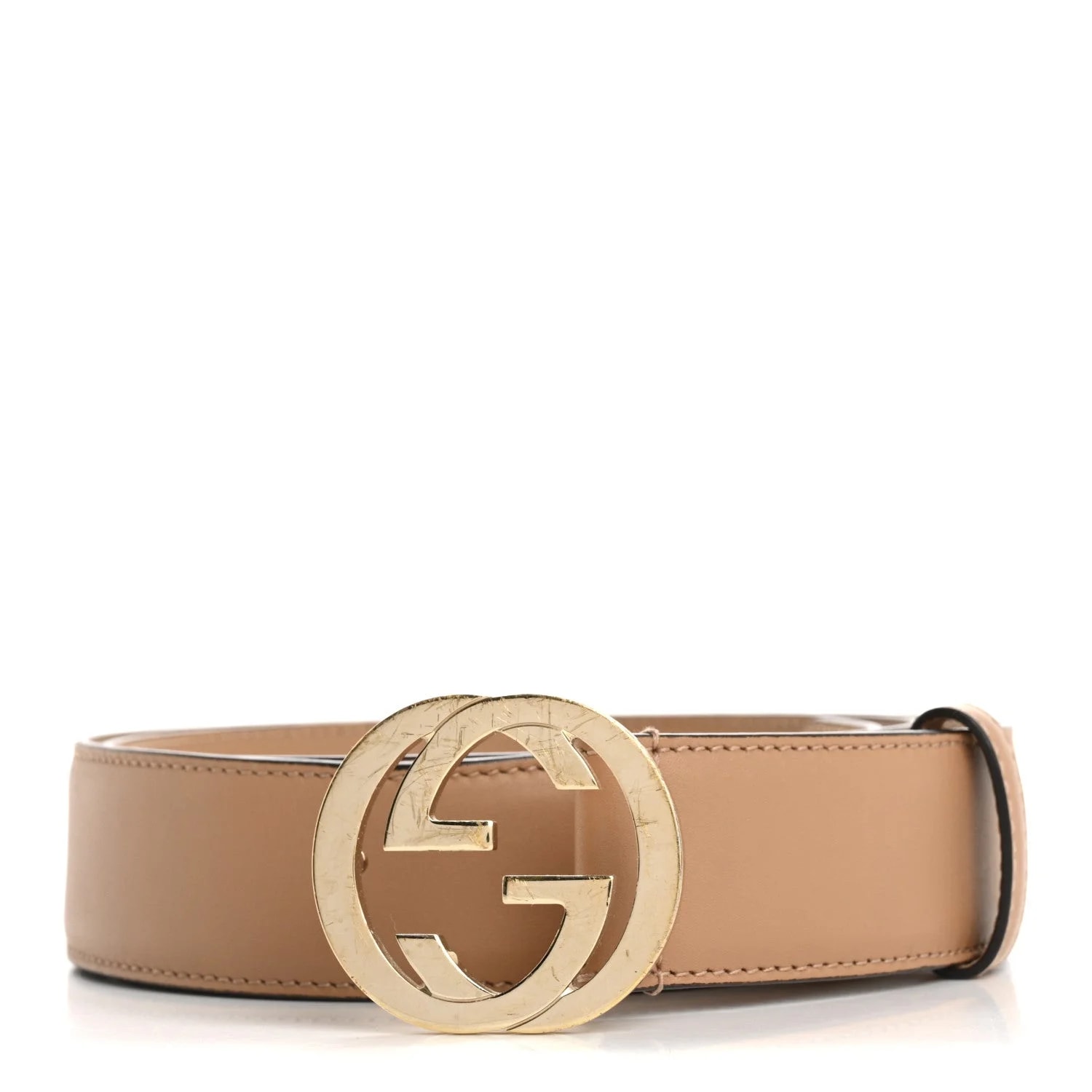Gucci — Interlocking G 37mm Belt 95 38 Camelia — Accessory — resale