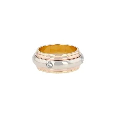 Cartier — Cartier Saturne in 3 Golds and Diamonds — Jewelry — resale