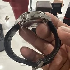 IWC Portugieser Chronograph Automatic 41mm Steel White Dial Black Leather 4