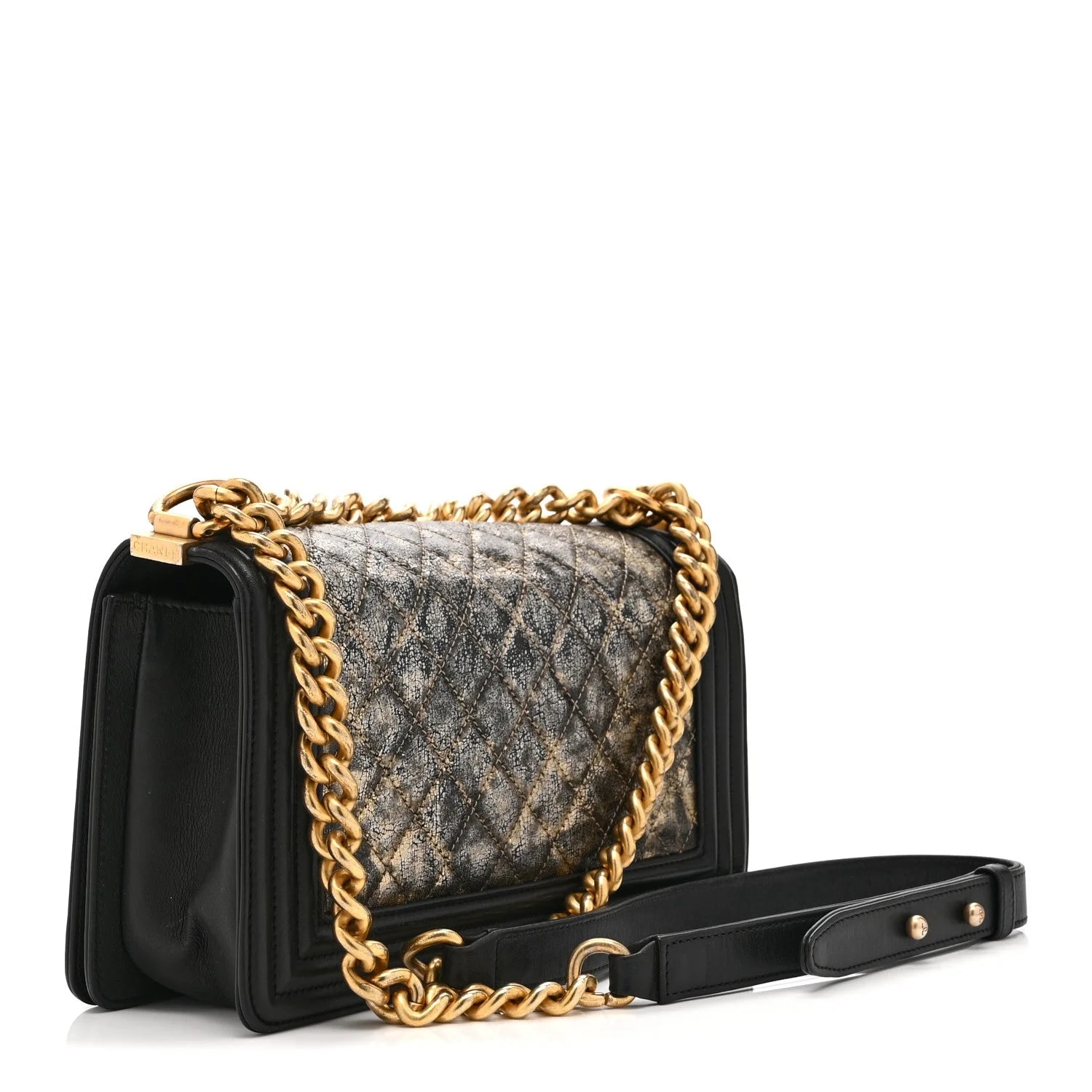 Metallic Crumpled Medium Boy Flap 3