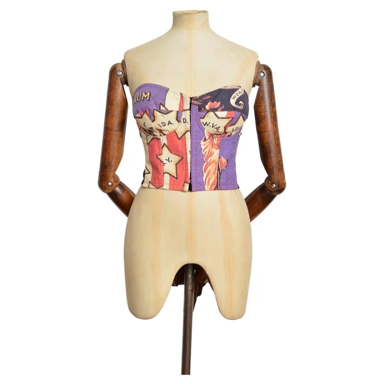 Dolce & Gabbana — A/W 1992 Dolce & Gabbana Strapless Statue of Liberty Corset / Bustier Top — decorative_object — resale