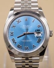 2026 Rolex Datejust 41 Blue Roman Dial Complete 2