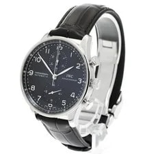 IWC Portugieser IW371447 41mm SS Black Dial Automatic #C3674 2