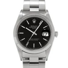 Rolex — Rolex Oyster Perpetual Date 15200 34mm Stainless Steel Black #WW5223 — Watch — resale