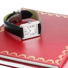 Cartier — Cartier Tank Solo SM W5200005 24mm SS Leather Silver Dial Quartz #C390 — Watch — resale