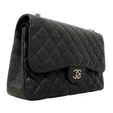 Chanel , Large Matelassé, Double Flap, Chain, CaviarSk... GZl1iin1 2