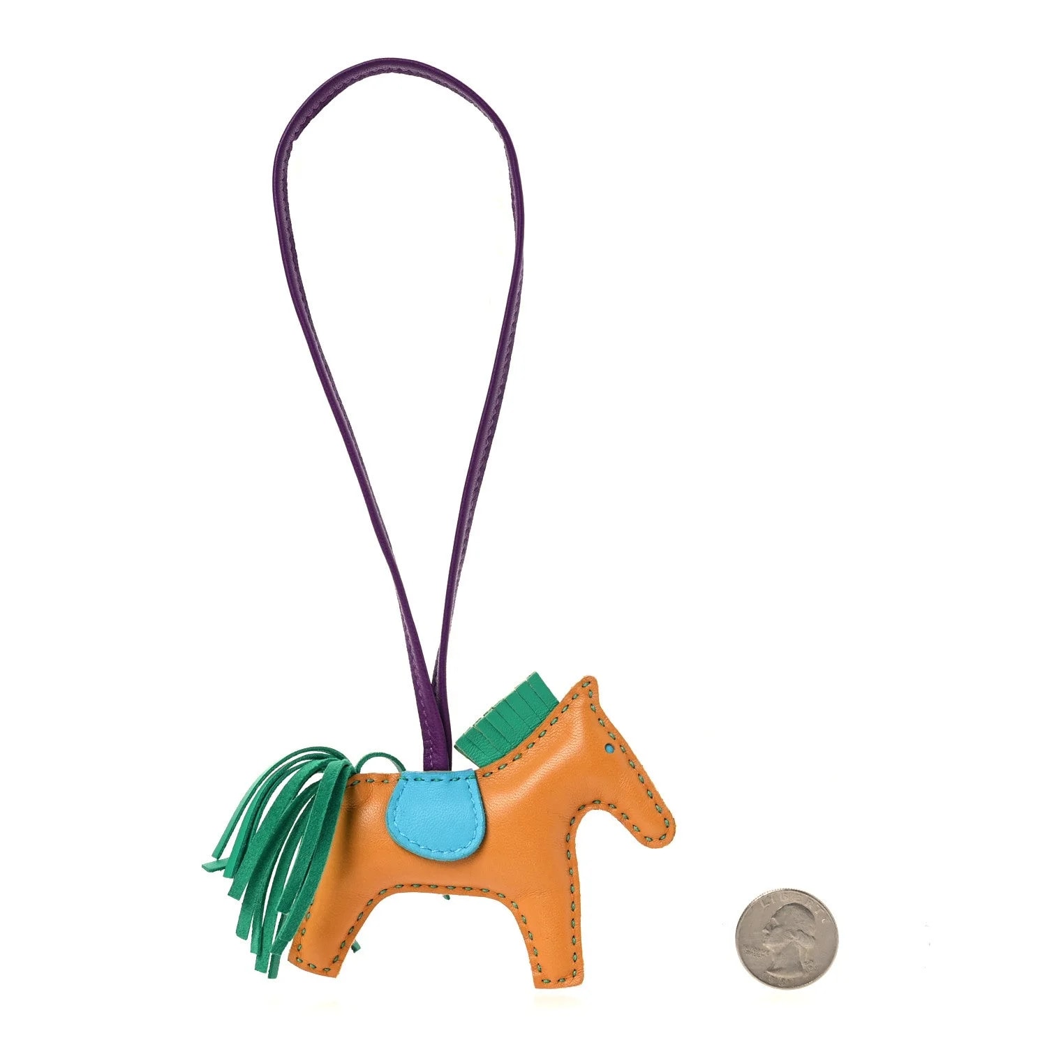 Milo Grigri Reversible Rodeo Bag Charm Jaipur Aztec Menthe Anemone 2