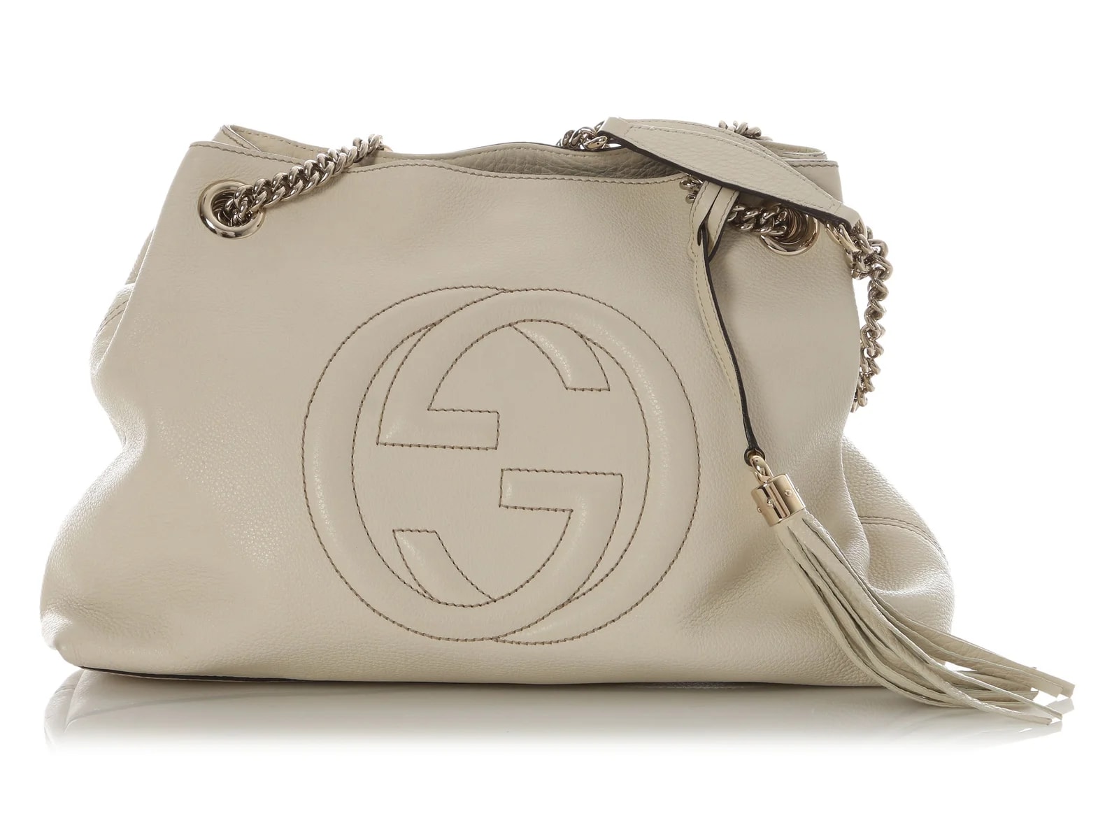 Gucci — Gucci Medium Pebbled Soho Chain — Handbag — resale