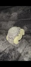 Audemars Piguet Royal Oak 40mm Silver Quartz Iced Out Gem-Set Date Bracelet 3