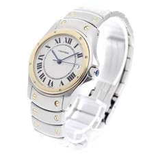 Cartier — Cartier Santos 100 LM W20036R3 33mm Ss/yg Beige Dial Automatic Date #C196 — Watch — resale