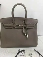 Hermès — Auth Hermès Birkin 35 Etoupe Classic Work — Handbag — resale