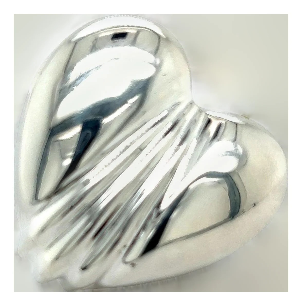 Tiffany & Co. — 1990s Tiffany & Co. Estate Large Puffed Heart Brooch Pin — Jewelry — resale