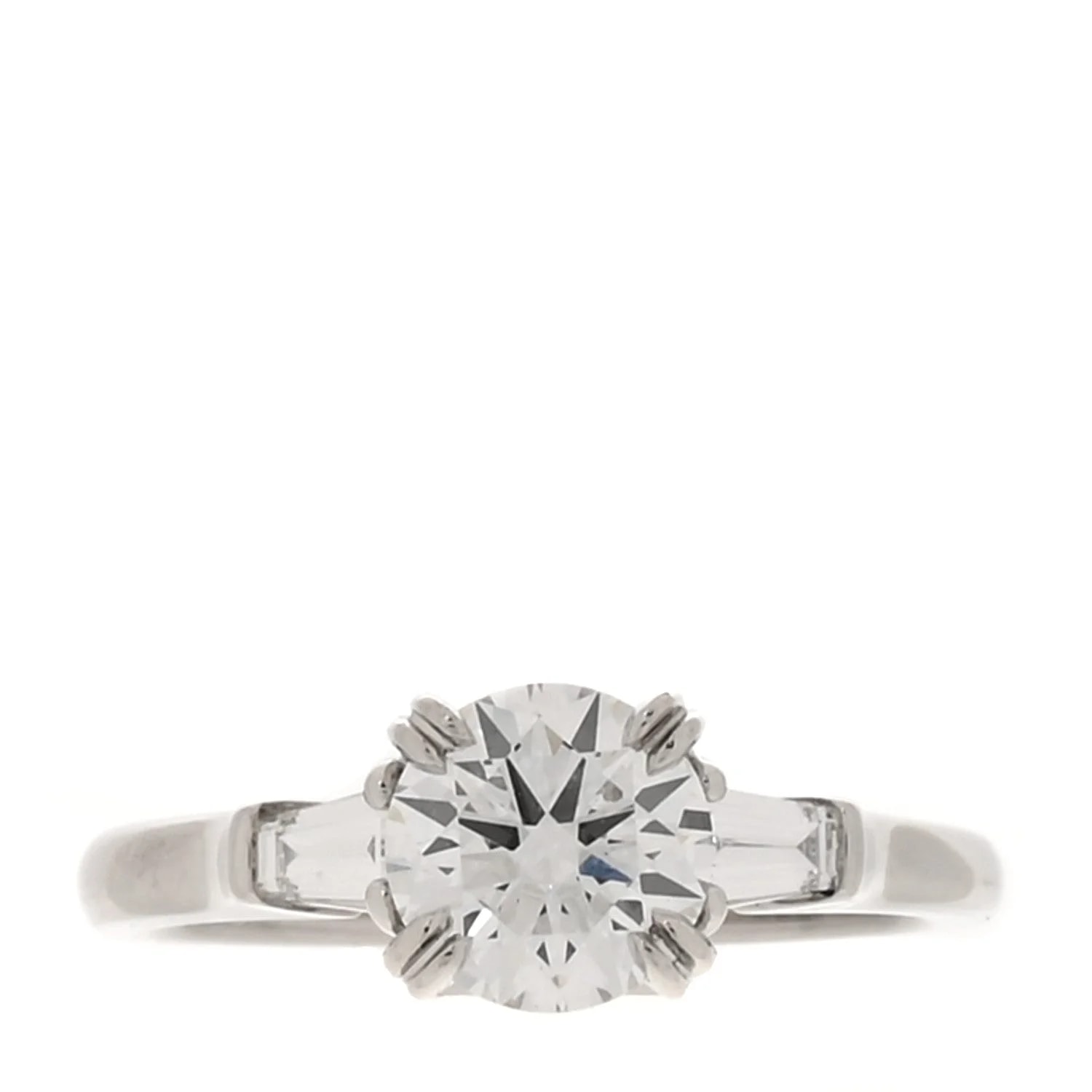 Harry Winston — Platinum Diamond 1.02ct Classic Winston Round Brilliant Engagement Ring 50 5.25 — Watch — resale