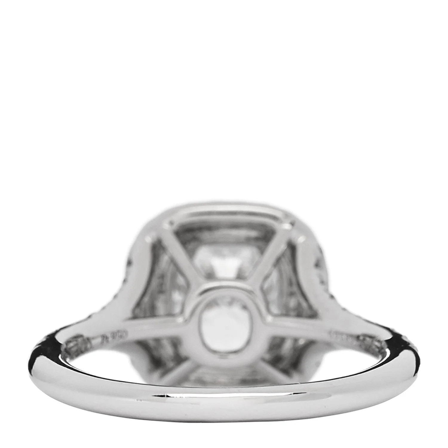 1.11ct Soleste Cushion Cut Double Halo Engagement 49 4.75 4