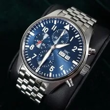 Full Set IWC Pilot “Le Petit Prince” Blue Dial Chronograph 43mm IW377717 3