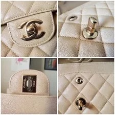 Chanel Classic Small Double Flap Iridescent Ca.viar Hw 2