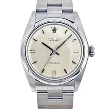 Rolex — Rolex Oyster Precision 6426 34mm SS Silver Dial Hand-Wind #KN358 — Watch — resale