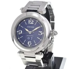 Cartier Pasha C W31047M7 Big Date Navy Dial Automatic K#147501 2