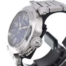 Cartier Pasha C W31047M7 Big Date Navy Dial Automatic K#147501 3