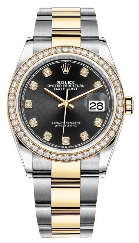 Worldofluxuryus — Rolex Datejust Stainless Steel & 18K Yellow Gold & Diamonds Lady's — Watch — resale
