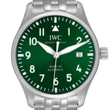 IWC — IWC Pilot Mark XX Steel Green Dial IW328206 Box Card — Watch — resale