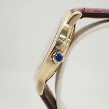 Cartier Must Ronde Vermeil GP Leather Belt Small Seconds Quartz *1810 2