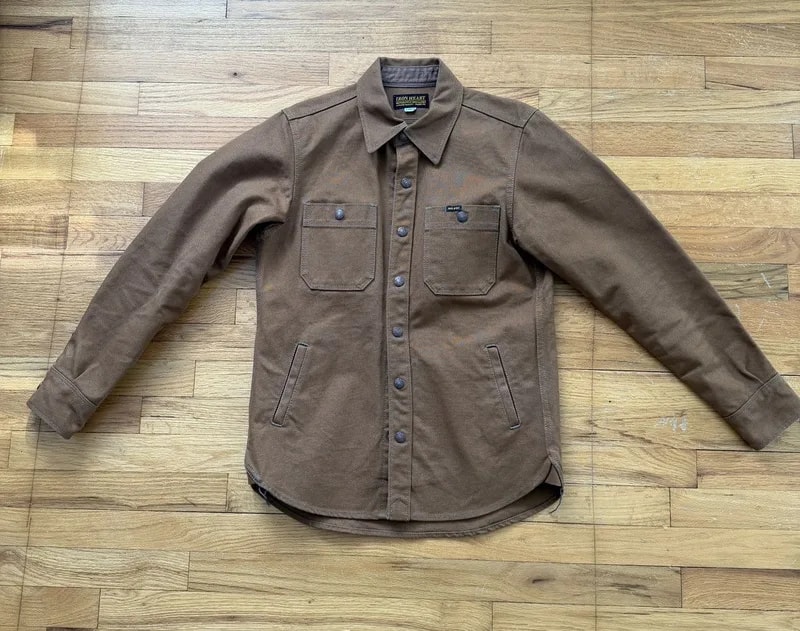Iron Heart IHSH-189-BRN 17oz Duck CPO Work Shirt - Brown — streetwear — resale