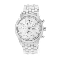 IWC Pilot Spitfire Chronograph IW371702 42mm Silver Dial Steel Papers 4