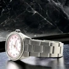 Rolex Oyster Perpetual 31mm 1ct Diamonds Pink Dial Steel Automatic 3