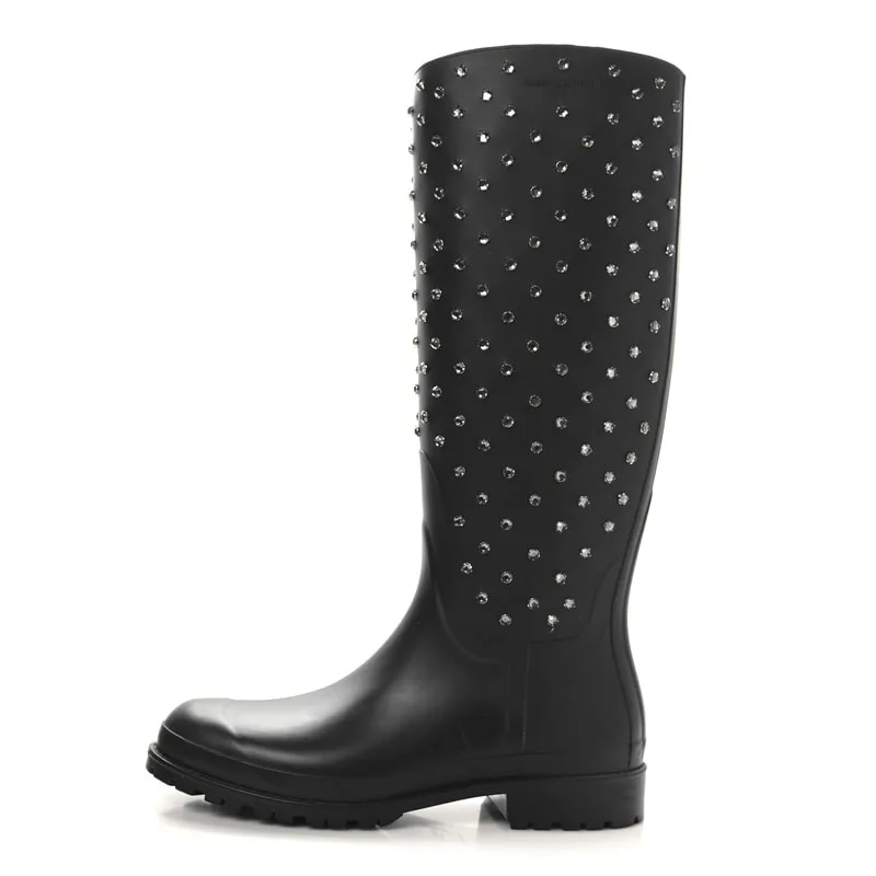 Saint Laurent — Studded Festival Rain 42 — Designer Shoe — resale