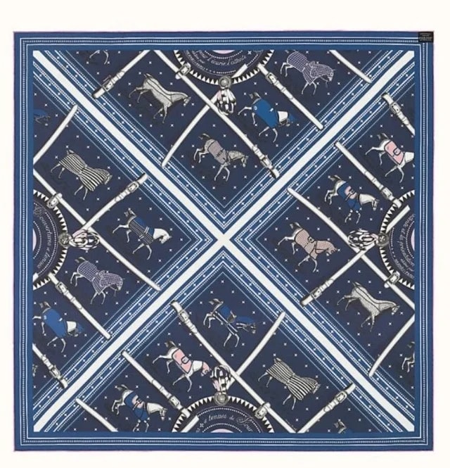 Hermès Couvertures et Tenues de Jour Double Face Scarf 90 2