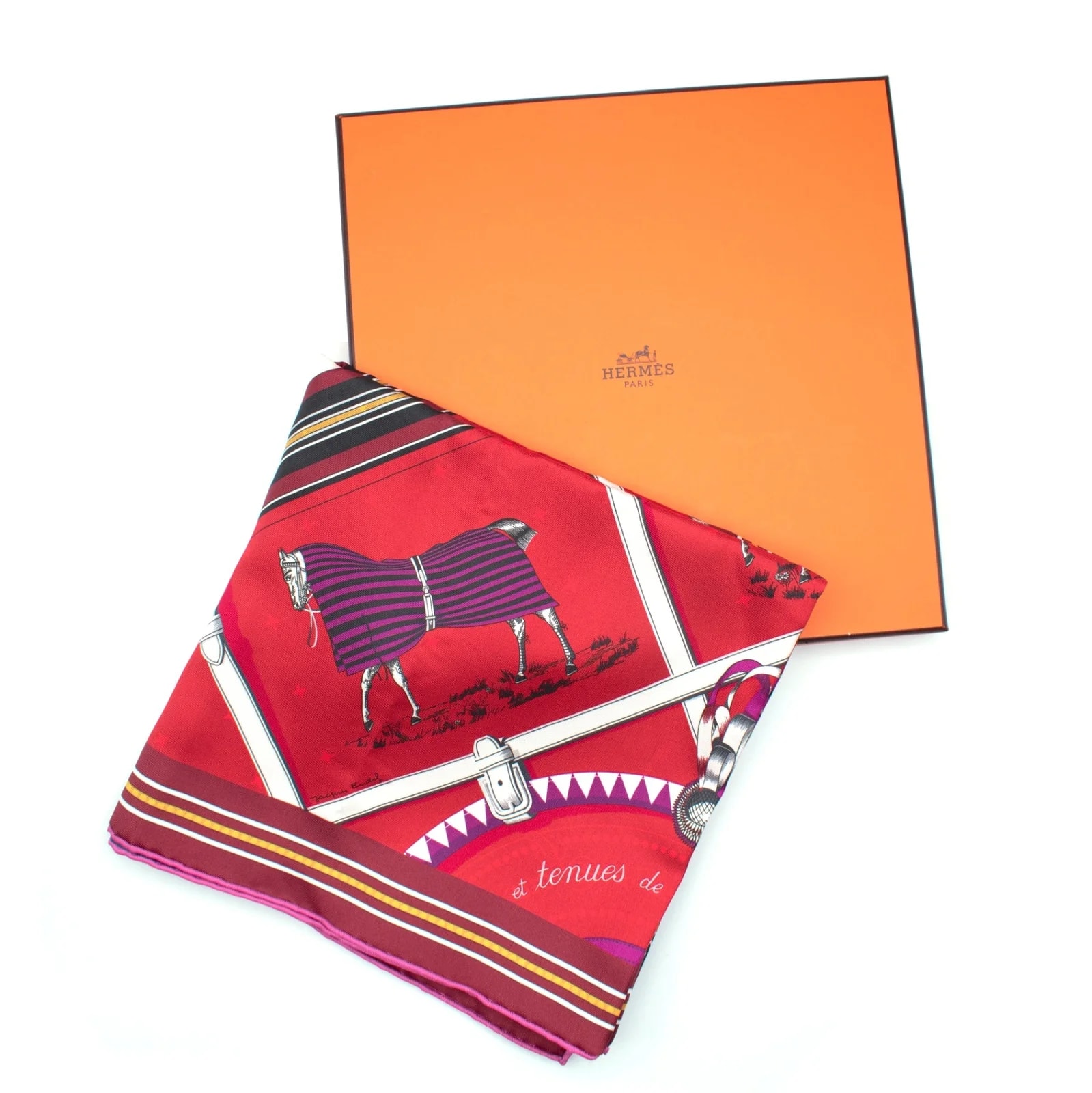 Hermès Couvertures et Tenues de Jour Double Face Scarf 90 3