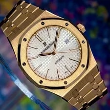 Audemars Piguet Royal Oak 41mm Rose Gold White Dial 15400OR Full Set Box Papers 3