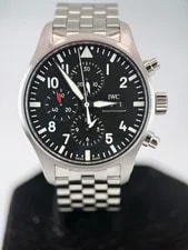 IWC — IWC Pilot Chronograph - IW377710 43mm Black Dial Automatic — Watch — resale