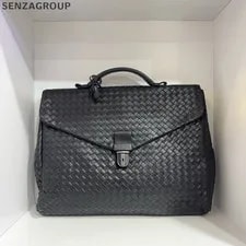Bottega Veneta — Bottega Veneta Classic Woven Briefcase — Handbag — resale