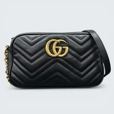 Gucci GG Marmont Small 447632 Chain Crossbody Auth 2