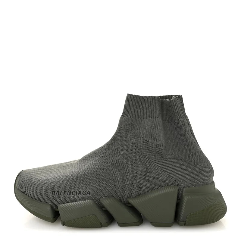 Balenciaga — Technical 3D Recycled Speed 2.0 Sneakers 40 Monocolor Dark Kaki — Sneaker — resale
