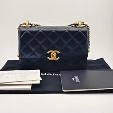 Chanel — Chanel Shiny Flap Double Ball Adjustable Chain — Handbag — resale