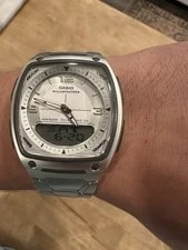 Casio AW-81 Illuminator Telememo 30 Ana-Digi | Silver Dial | Working 2