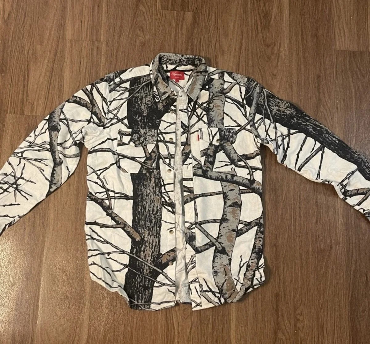 Supreme — Supreme Tree Camo Chamois Shirt — streetwear — resale