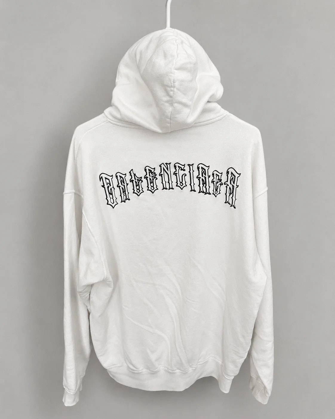 Balenciaga — Balenciaga 2018 Gothic Tattoo Logo Hoodie — streetwear — resale