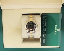 Rolex — 2021 Rolex Datejust 278343RBR Rhodium Diamond Dial + Bezel TT Oyster Papers 31mm — Watch — resale
