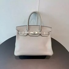 Auth Hermès Birkin 30 Perle Palladium 2