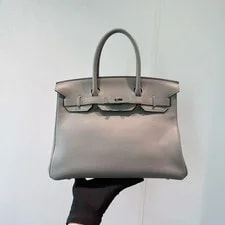 Auth Hermès Birkin 30 Perle Palladium 3