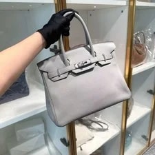 Auth Hermès Birkin 30 Perle Palladium 4