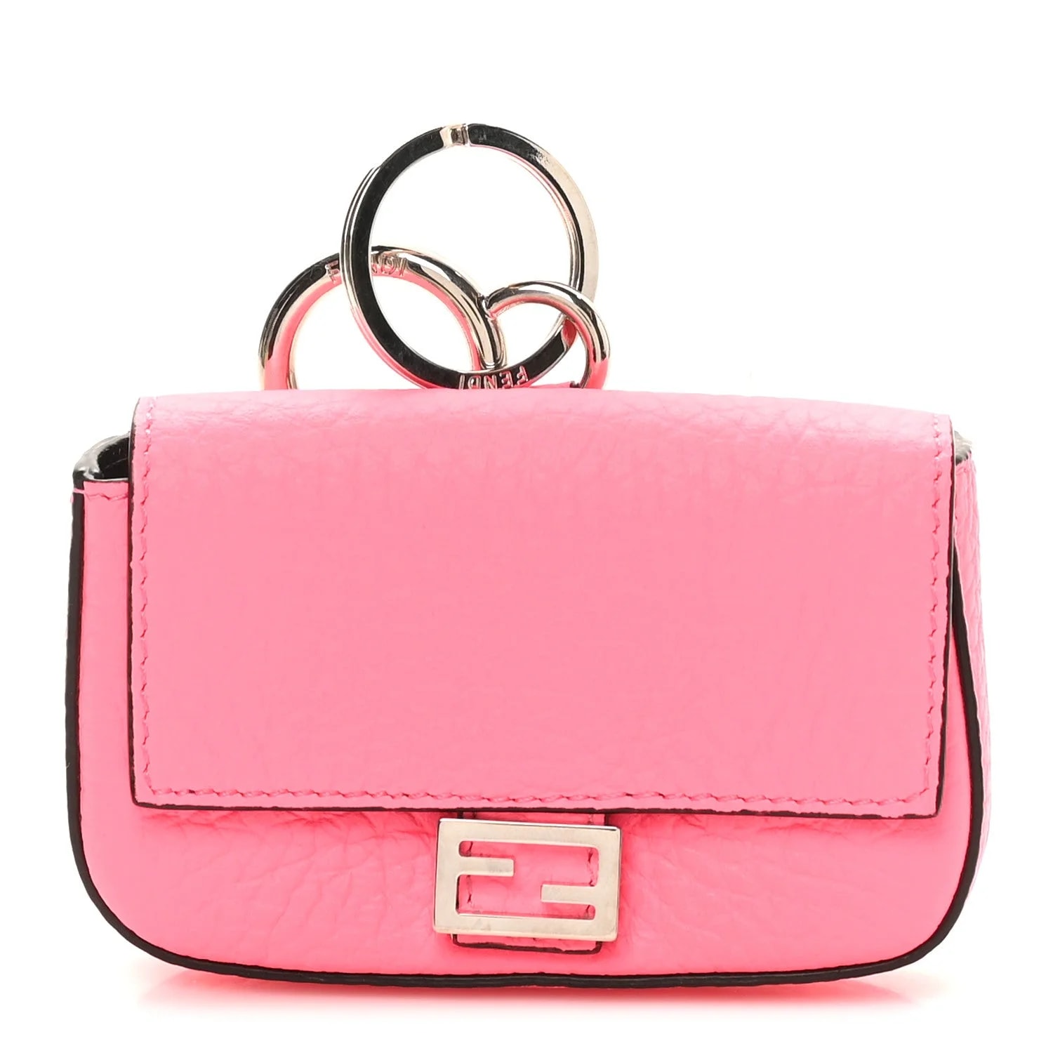 Fendi — Cuoio Romano Micro Baguette Charm Rosa Fluo — Handbag — resale