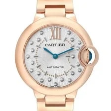 Cartier — Cartier Ballon Bleu 33 Rose Gold Diamond WGBB0054 Box Card — Watch — resale